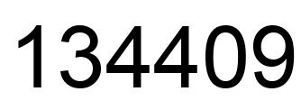 Número 134409 imagen negro