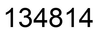 Number 134814 black image