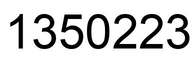 Number 1350223 black image