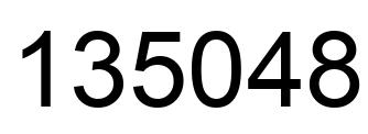 Number 135048 black image