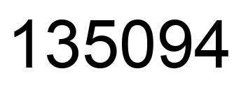 Número 135094 imagen negro