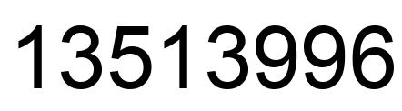 Número 13513996 imagen negro