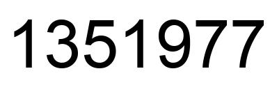 Number 1351977 black image