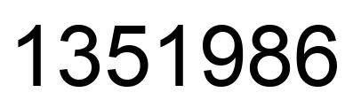 Número 1351986 imagen negro