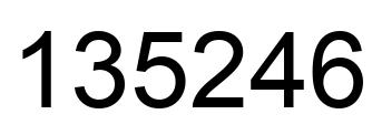 Número 135246 imagen negro