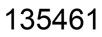 Número 135461 imagen negro