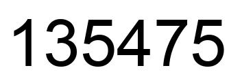 Número 135475 imagen negro