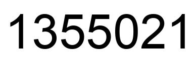 Número 1355021 imagen negro