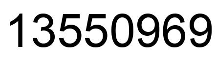 Número 13550969 imagen negro