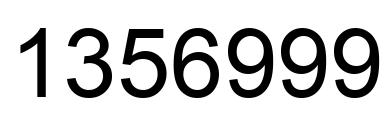 Number 1356999 black image