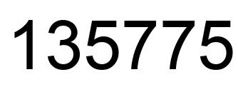 Number 135775 black image