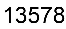 Number 13578 black image