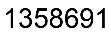 Número 1358691 imagen negro