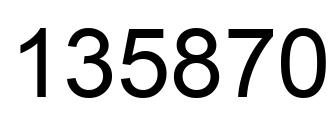 Number 135870 black image