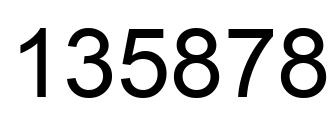 Number 135878 black image