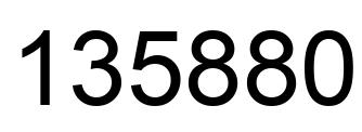 Number 135880 black image