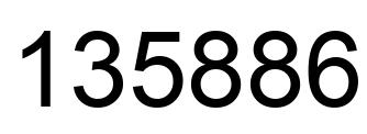 Number 135886 black image