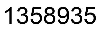 Number 1358935 black image