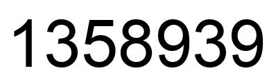 Number 1358939 black image