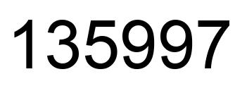 Número 135997 imagen negro