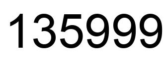 Número 135999 imagen negro