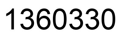 Number 1360330 black image