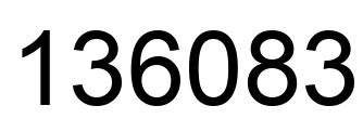 Número 136083 imagen negro