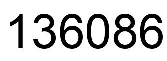 Number 136086 black image