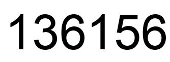 Number 136156 black image