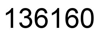 Number 136160 black image