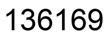 Number 136169 black image
