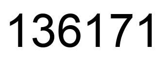 Number 136171 black image