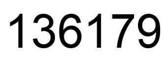 Number 136179 black image
