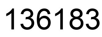 Número 136183 imagen negro
