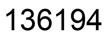 Número 136194 imagen negro
