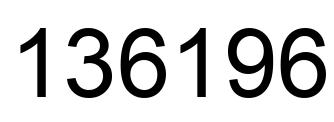 Número 136196 imagen negro
