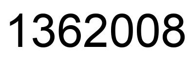 Number 1362008 black image