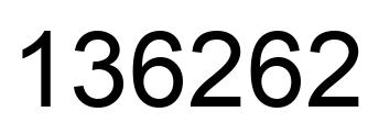 Number 136262 black image