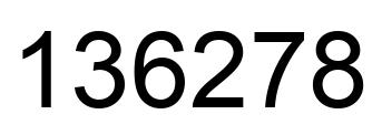 Number 136278 black image