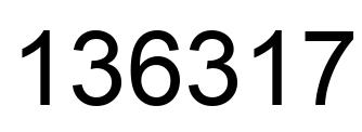 Number 136317 black image