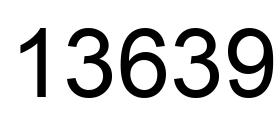 Número 13639 imagen negro