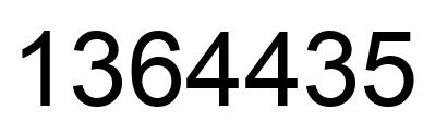 Number 1364435 black image