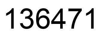 Number 136471 black image