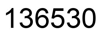Number 136530 black image