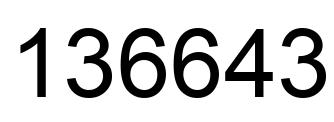 Número 136643 imagen negro