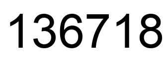 Number 136718 black image