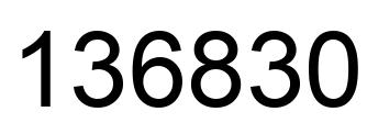 Number 136830 black image