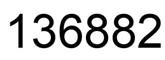 Number 136882 black image