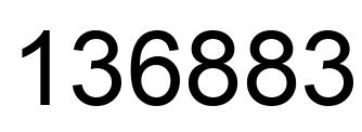 Number 136883 black image