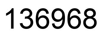 Number 136968 black image